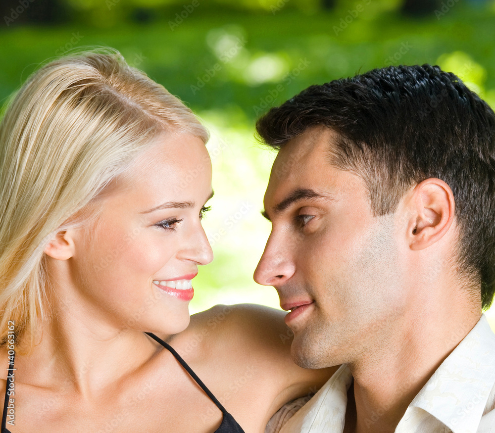 Happy couple together, outdoor Happy couple together, outdoor