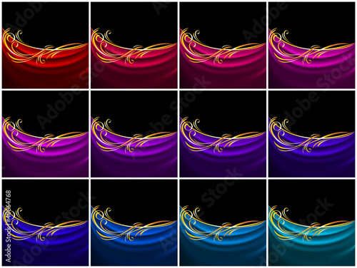 Set curtain, color silk tissue