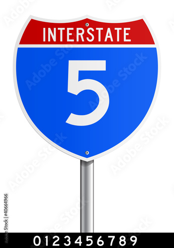 Editable Interstate sign