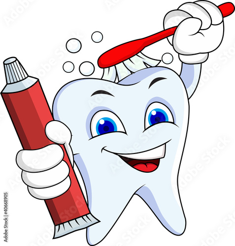 Tooth cartoon character