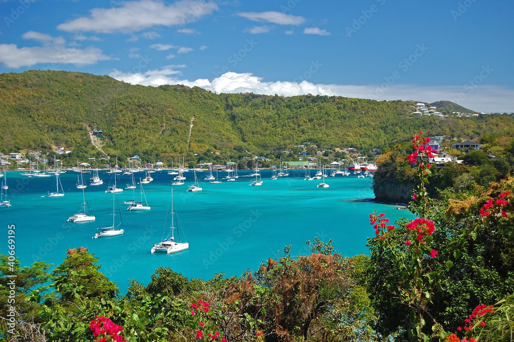 View of Admiralty Bay on Bequia Island