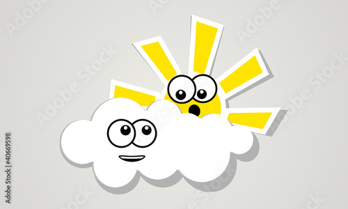 Fun clouds and sun.