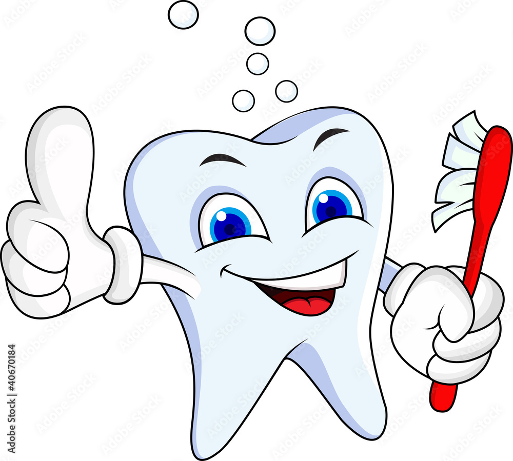 Fototapeta premium Tooth with thumb up