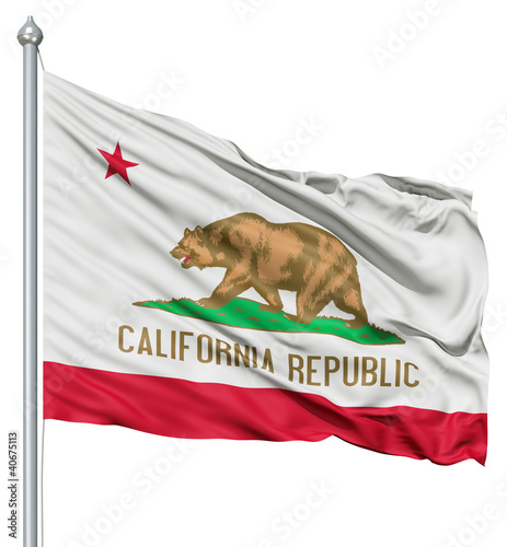 Waving Flag of USA state California