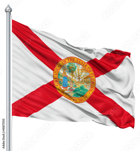 Waving Flag of USA state Florida