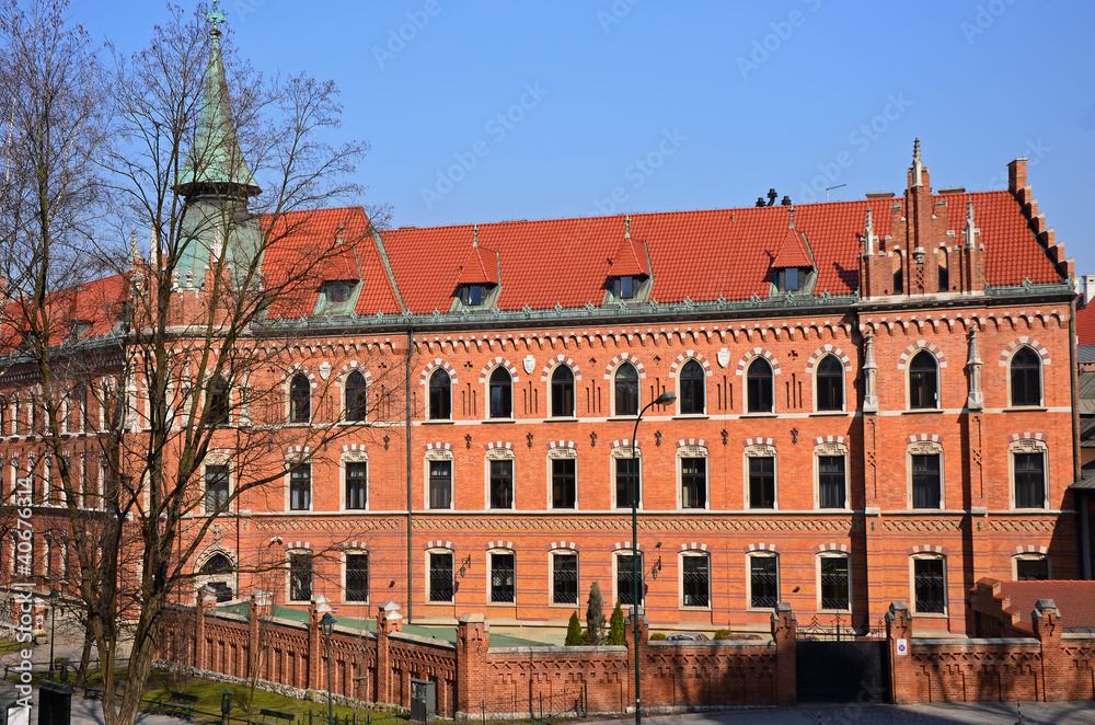 Old university building in Krakow, Poland
