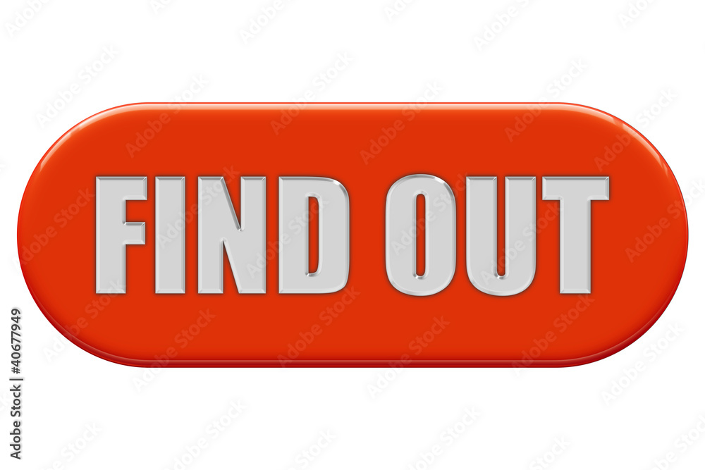Button orange Seiten rund FIND OUT