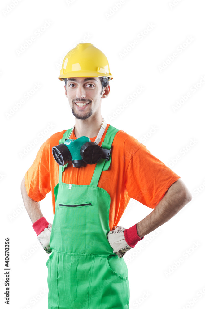 Construction worker isolated on white Construction worker isolated on white