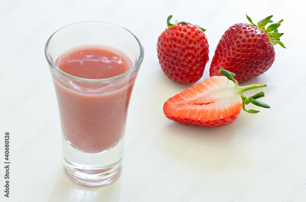 strawberry smoothie with fresh strawberries strawberry smoothie with fresh strawberries