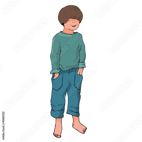 Jeune garçon aux bermudas