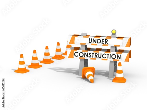 Signalisation d'un chantier de construction