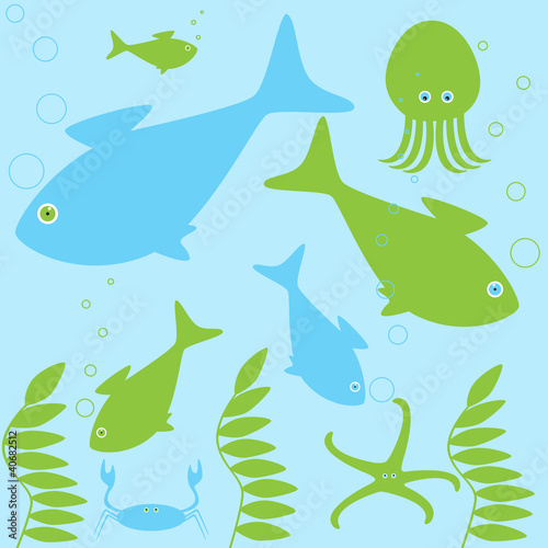 Sea inhabitants life