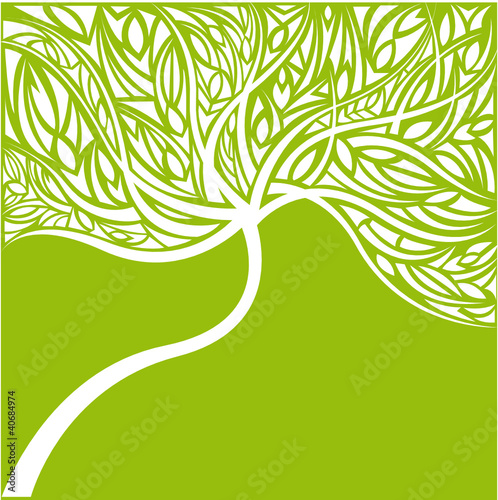 abstrakter grüner baum