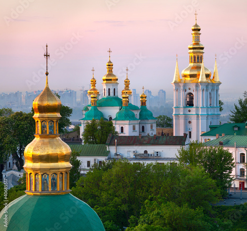 View of Kiev Pechersk Lavra Orthodox Monastery, Ukraine photo