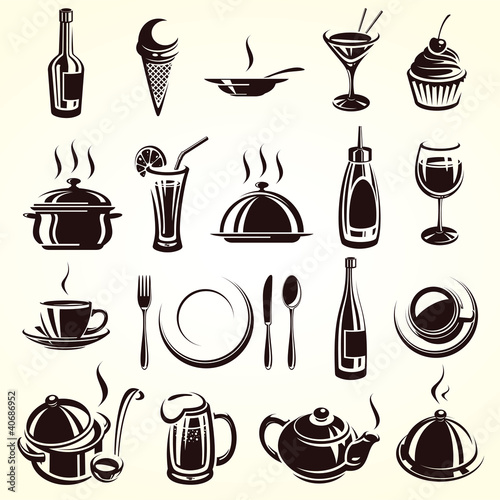 Restaurant elements set