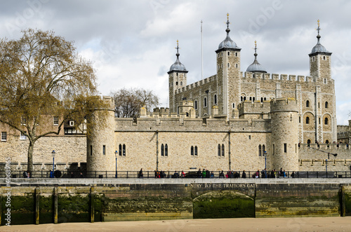 Tower of London with cloudy sky in April 2012 #40689165
