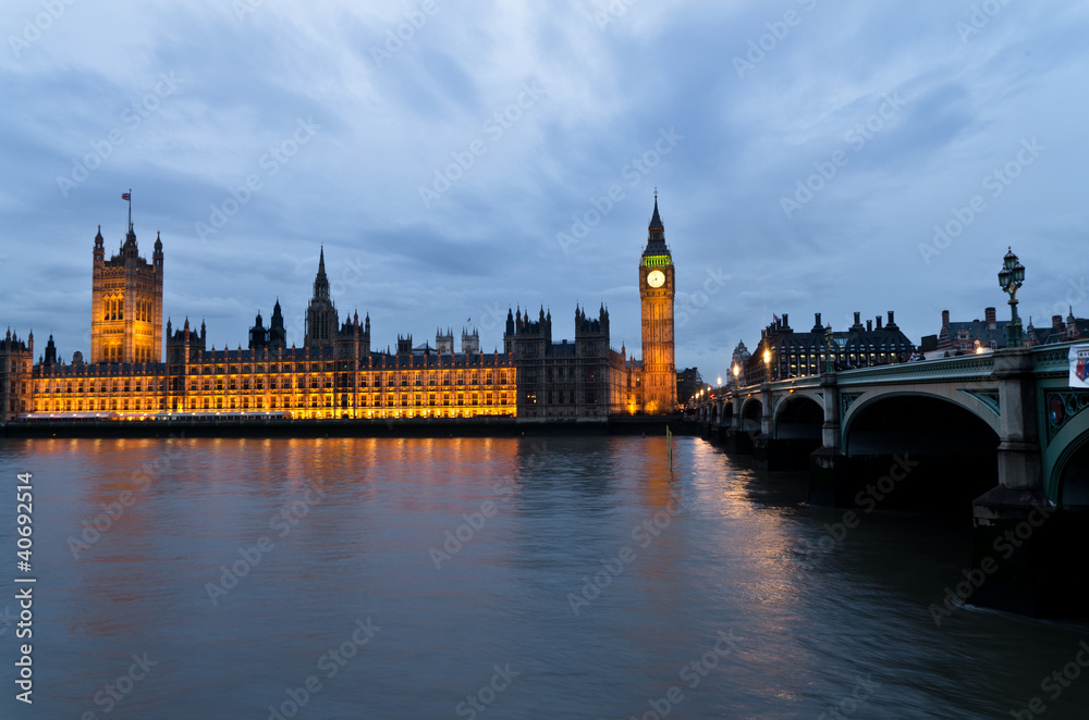 Londra, Westminster : le Houses of Parliament