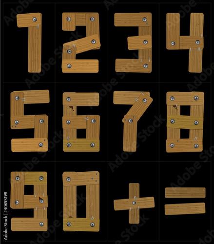 Wooden Numbers