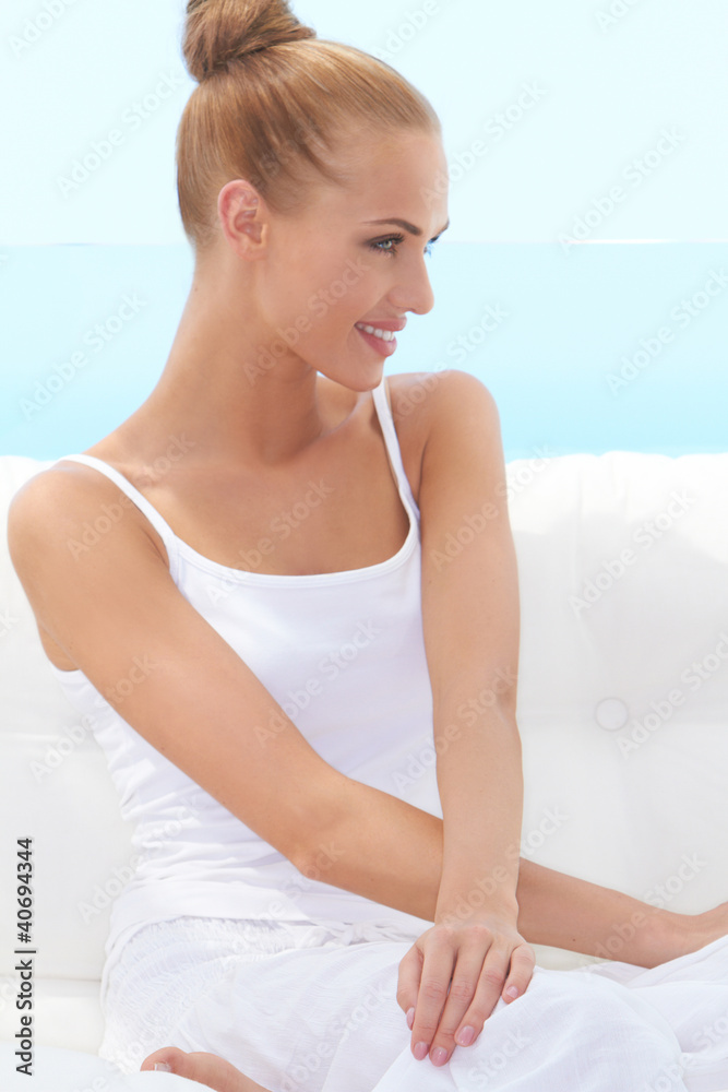 Happy confident beautiful woman Happy confident beautiful woman