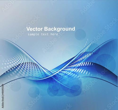 new blue shiny wave composition vector
