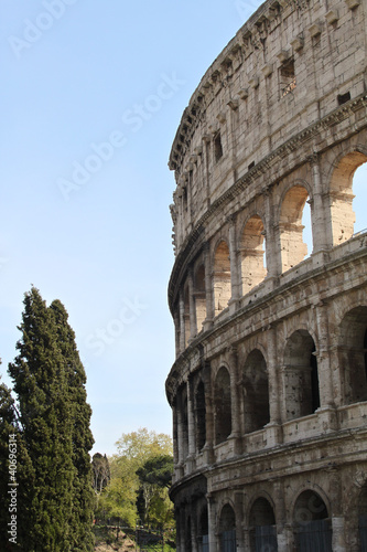 The Colosseum in Rome, Italy.