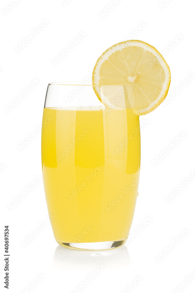 Lemon juice glass with lemon slice Lemon juice glass with lemon slice