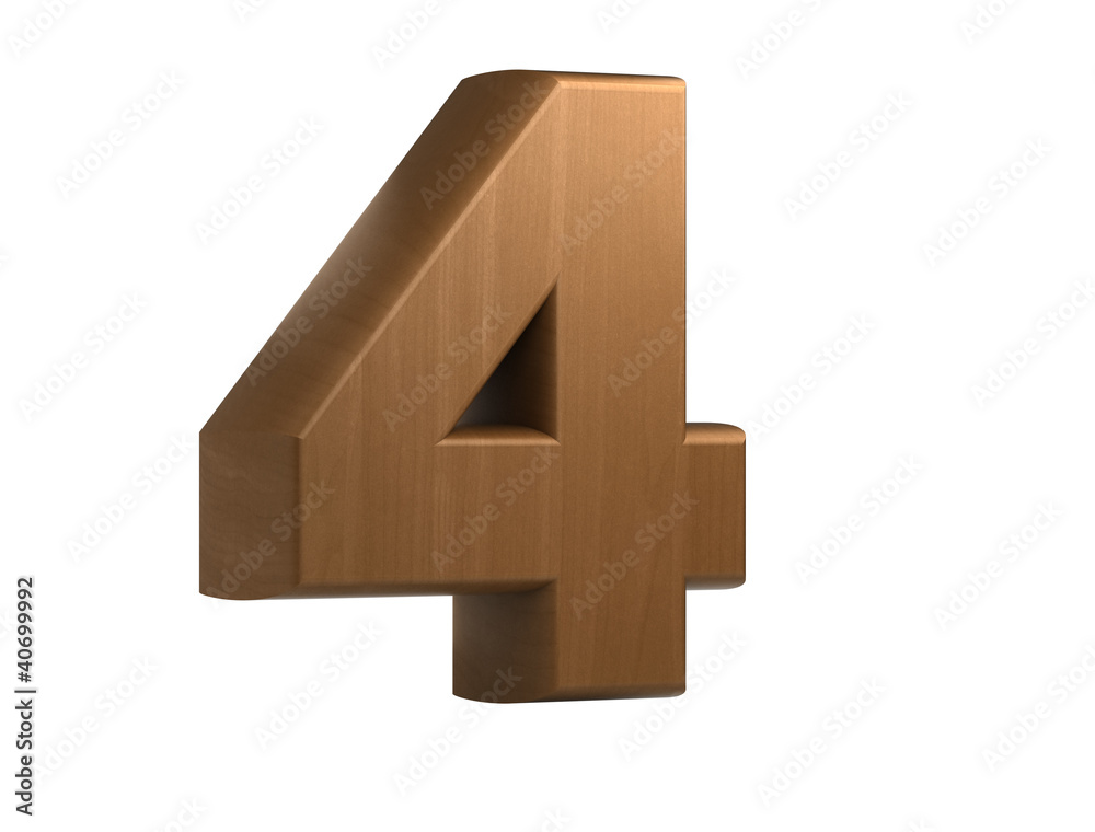 wooden number 4 wooden number 4
