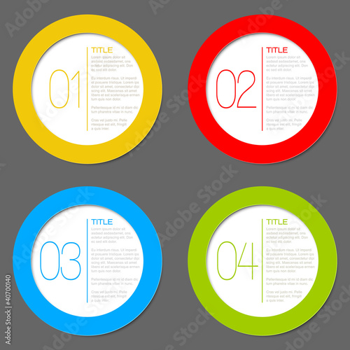 One two three four - vector progress icons