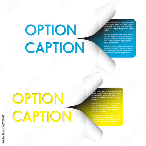 Set of Colorful Vector Sample option stickers