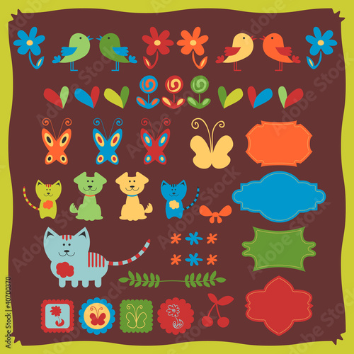 Cute babyish animal stickers
