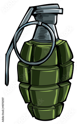 Cartoon drawing of a hand grenade