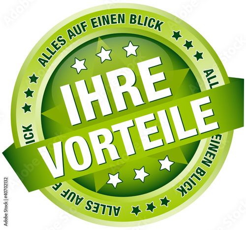 Button Banner "Ihre Vorteile - Alles auf einen Blick" grün