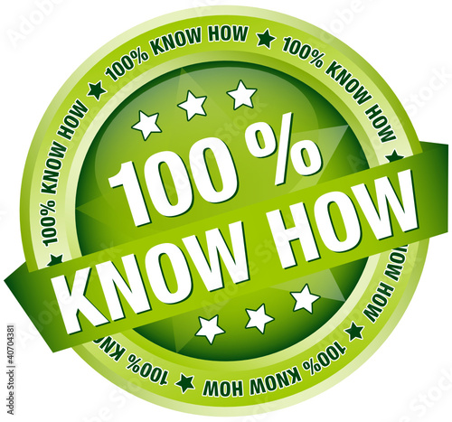 Button Banner "100 % Know How" grün