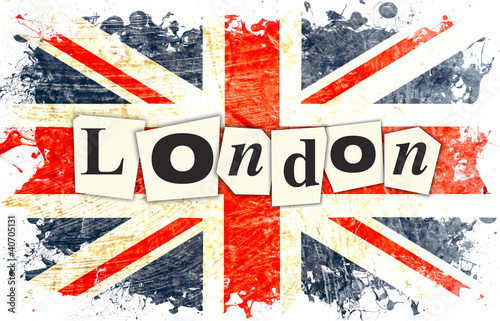 Fototapeta angielska flaga londyn