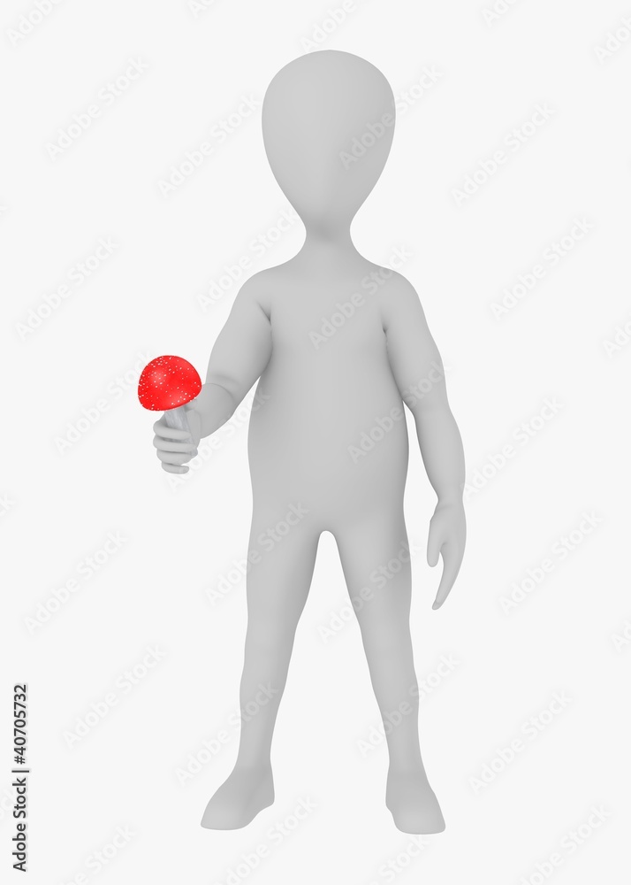 3d render of cartoon character with amanita muscaria 3d render of cartoon character with amanita muscaria