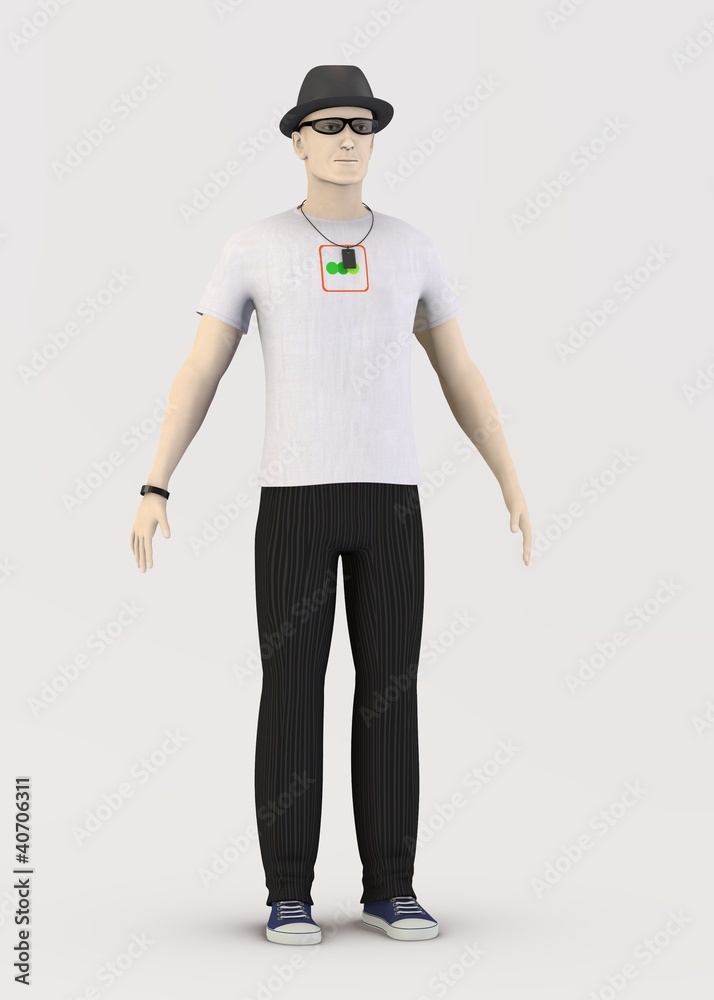 Peter - artificial rendered 3d character