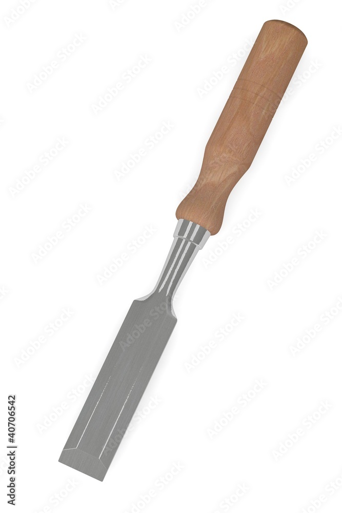3d render of wood chisel 3d render of wood chisel