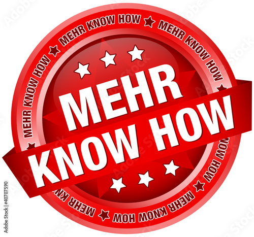 Button Banner "Mehr Know How" rot