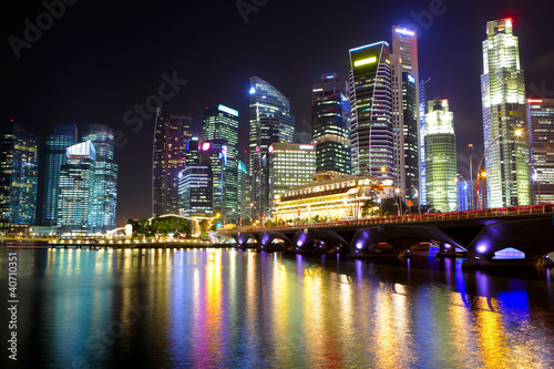 Singapore cityscape at night