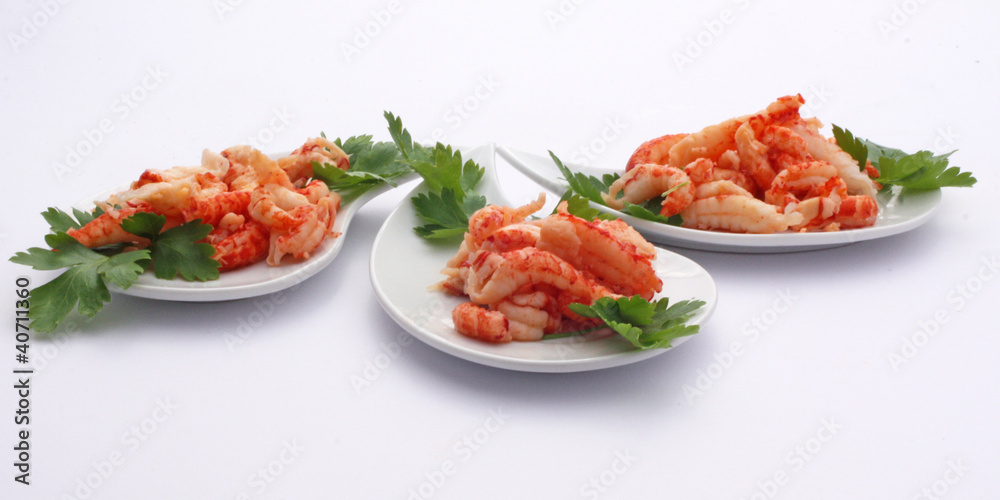 Trio de langoustines Trio de langoustines