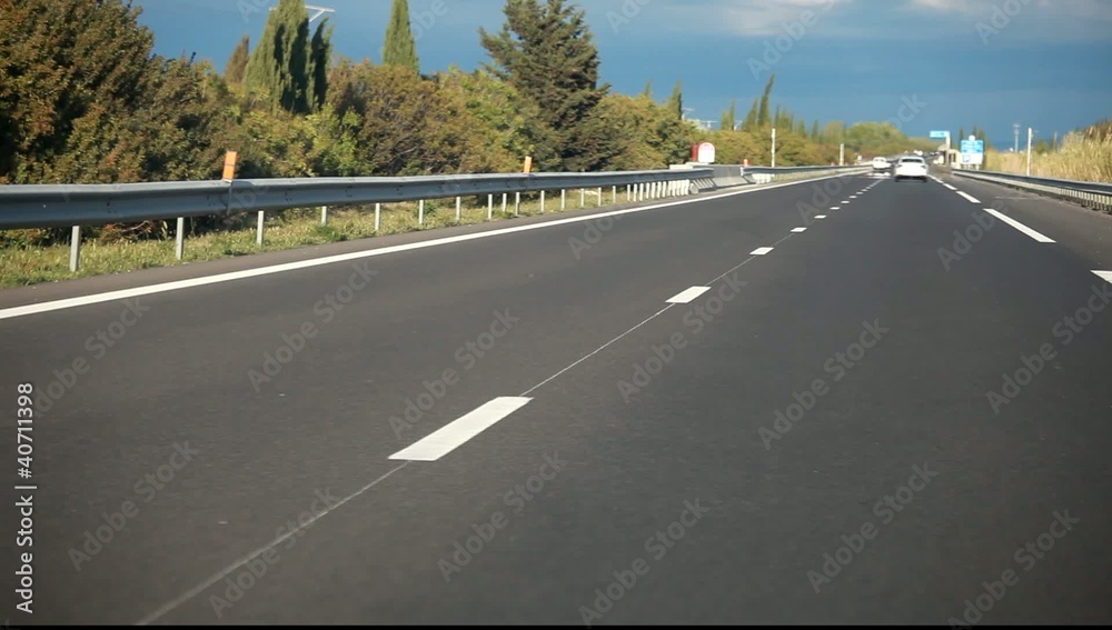 Autoroute en voiture