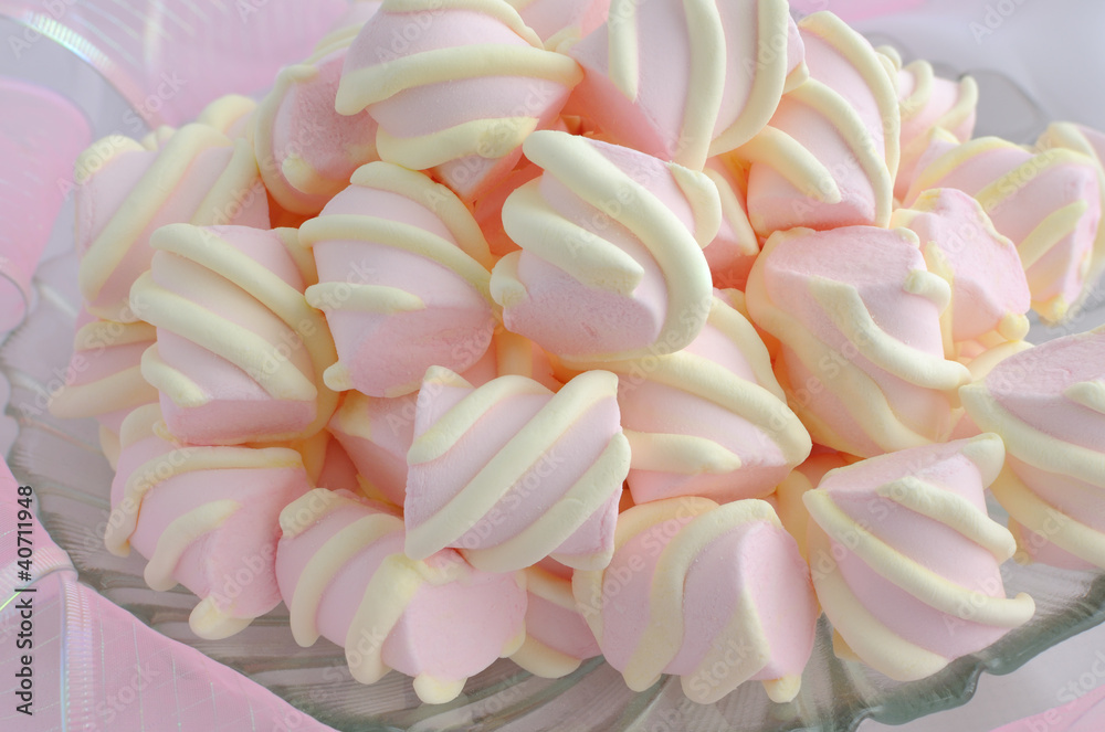Marshmallows close-up Marshmallows close-up