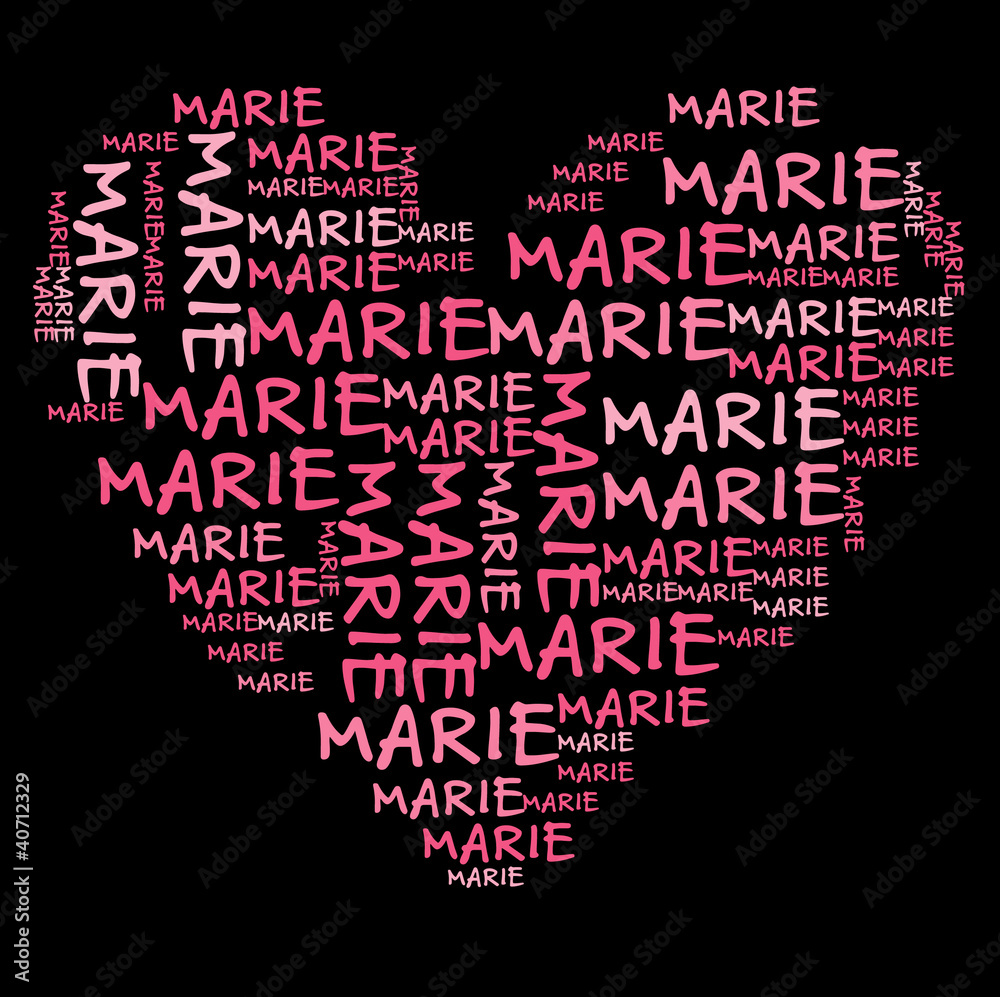 Ich liebe Marie I love Marie StockIllustration Adobe Stock