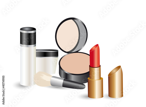 Makeup products.Vector.