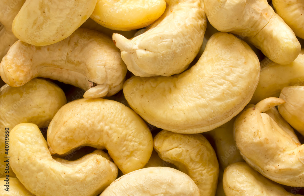 closeup of cashew nuts food background closeup of cashew nuts food background