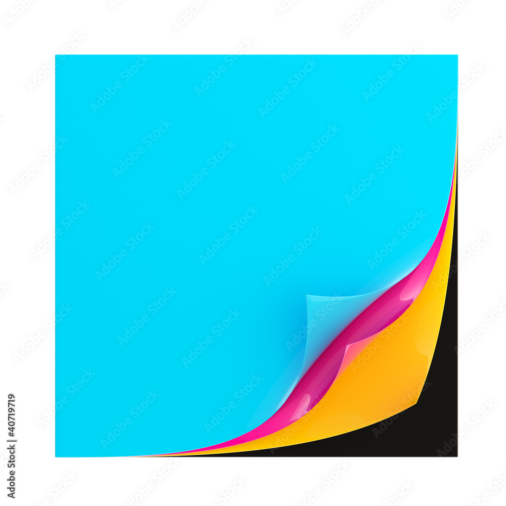 Obraz premium Copyspace note sheets with angled corner