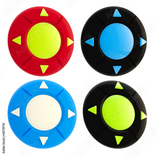 Set of four joystick button...