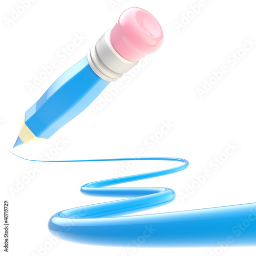 Pencil with the color trace...