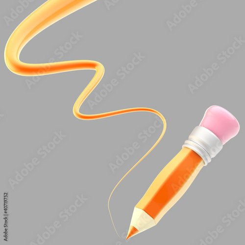 Pencil with the color trace...