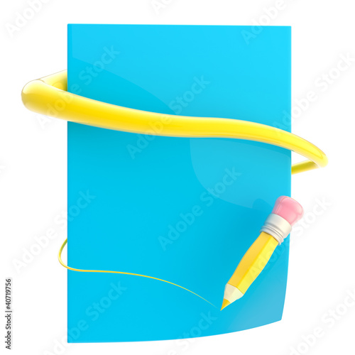 Pencil and paper belted wit...